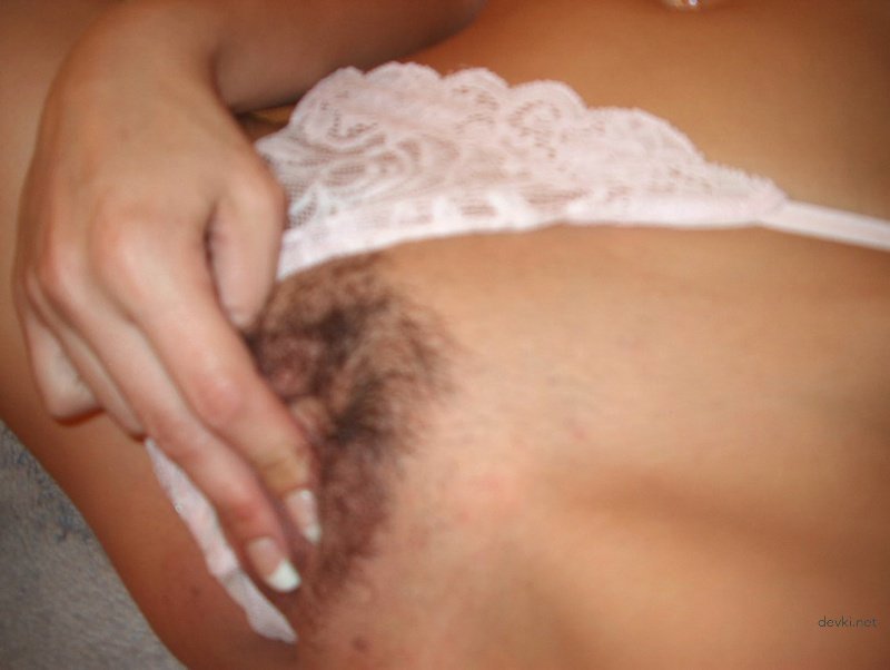 Wet, Hairy Student Pussy Exposed in XXX Photo Shoot