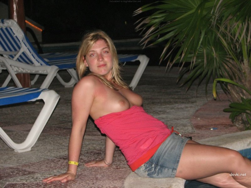 Explicit Young Woman Shows Boobs - Sexy Topless Girl Photo