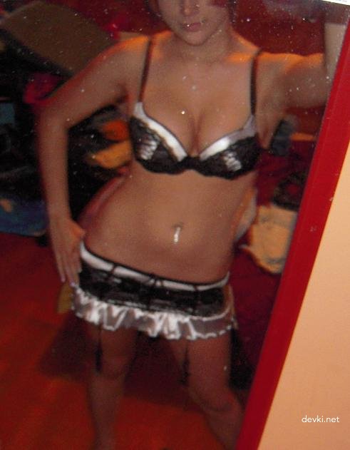 Hot Busty Brunette Teen in Lingerie