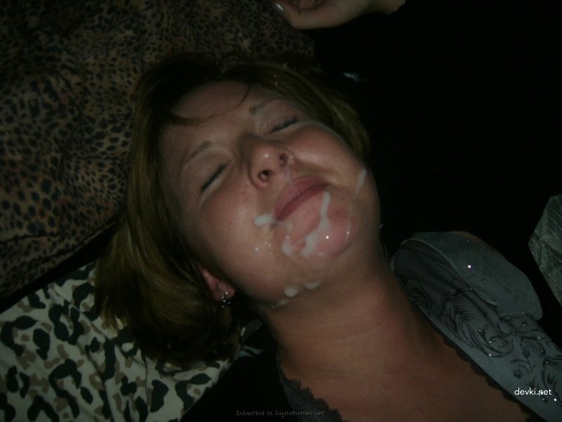 Blonde Gets Cumshot on Face - Explicit Facial Cumshot Porn Photo