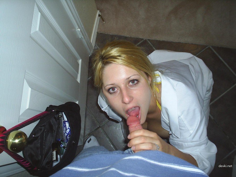 Big Tits Slut Sucks Cock - Explicit Blowjob Porn Photo