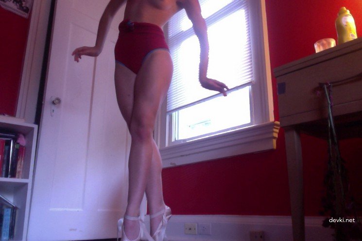 Sexy Young Ballerina with Athletic Body