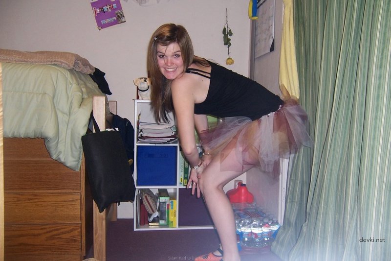 Drunk slut shows off her hairy pussy