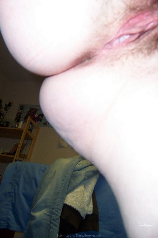 Drunk slut shows off her hairy pussy
