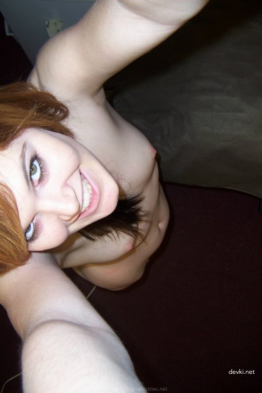 Drunk slut shows off her hairy pussy