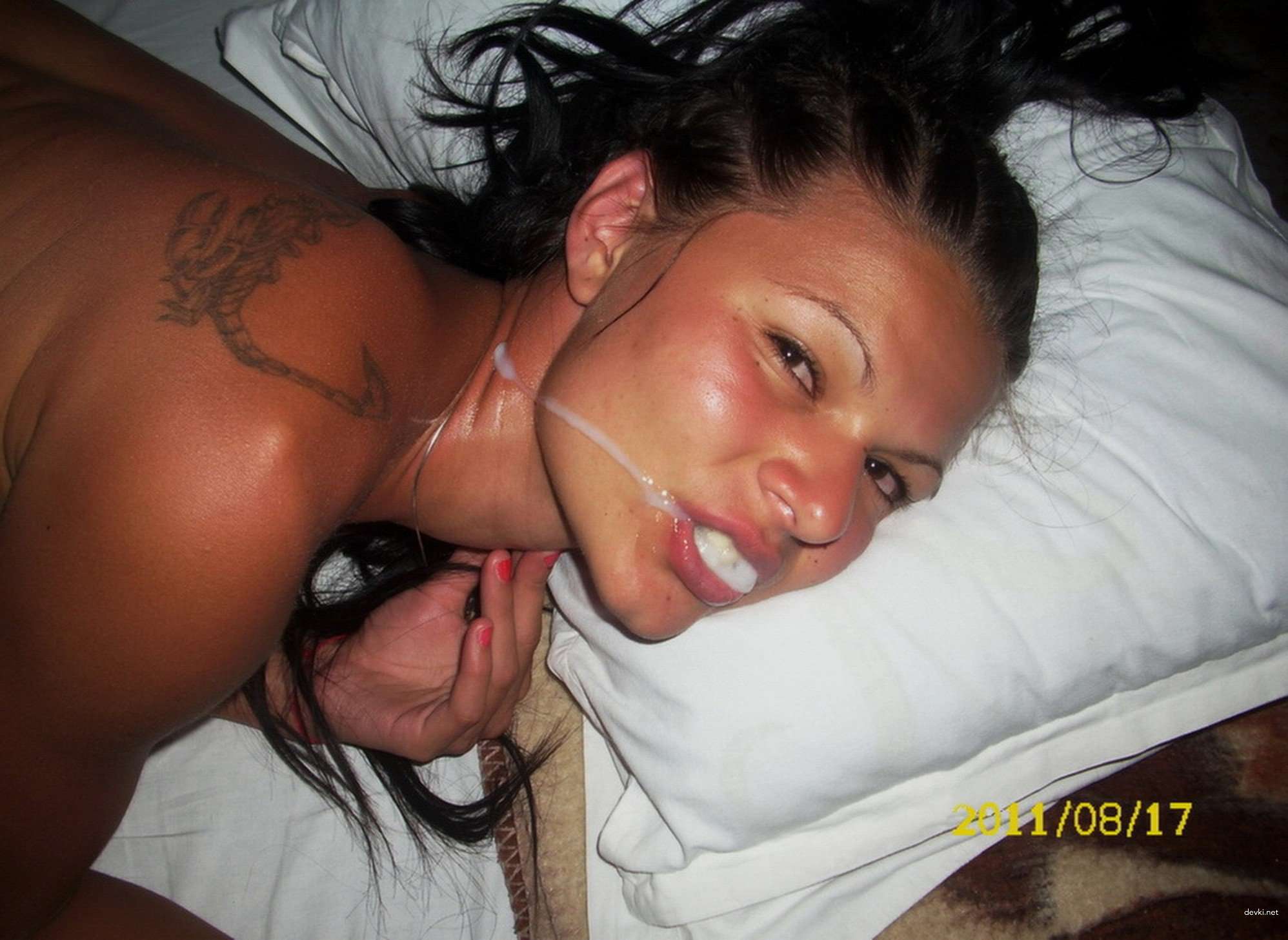 She Loves Swallowing Cum: Explicit Blowjob Photo