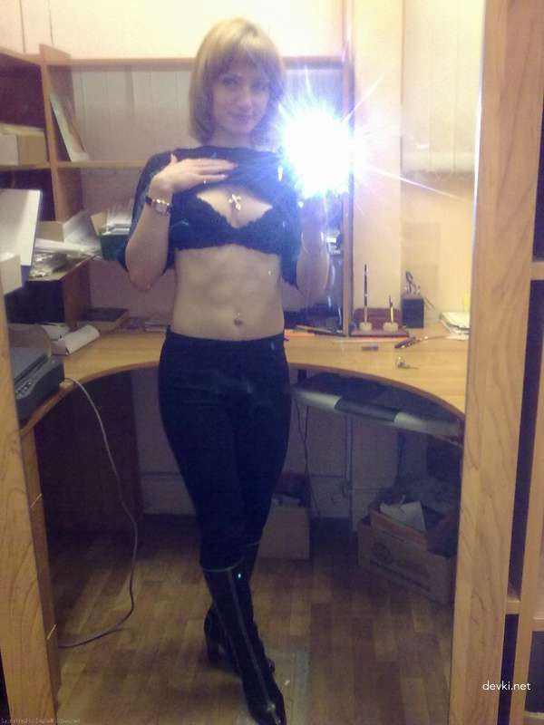 Mirror Nude Selfie: Explicit Reflection of Naked Woman