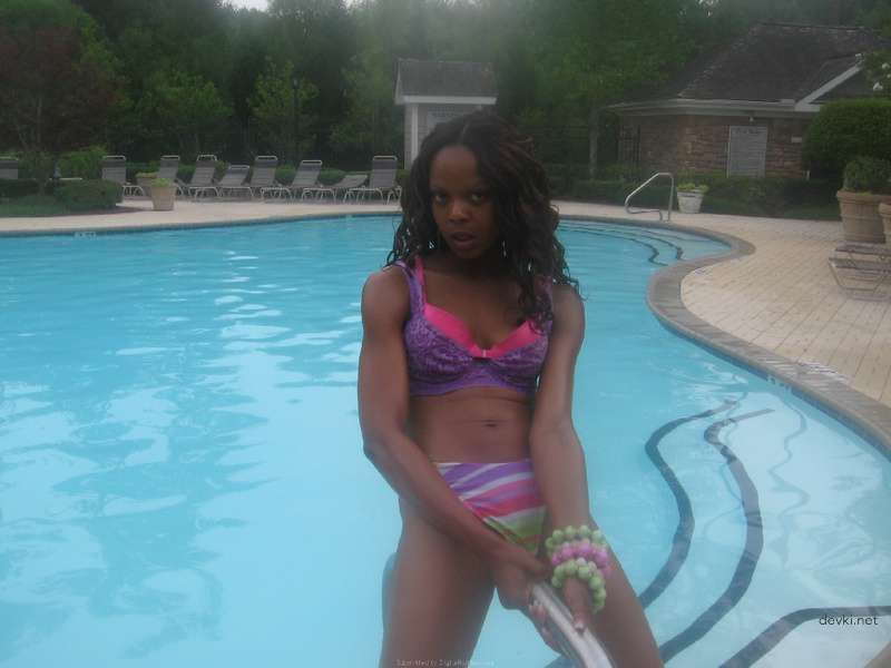 Black woman strips naked - explicit nude photo