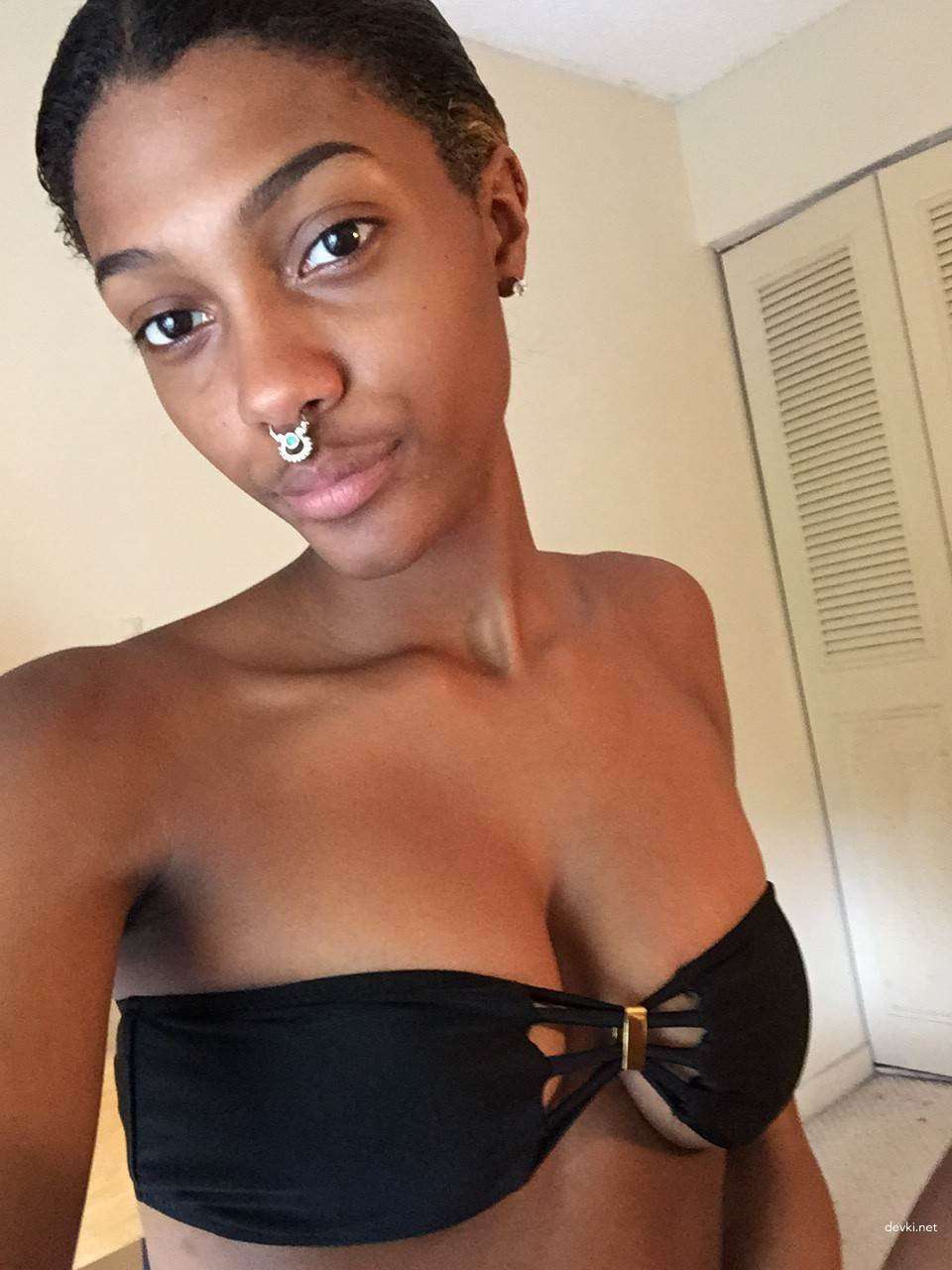 Naked Selfie: Bold and Explicit Photo of Girl Taking Nude Selfie