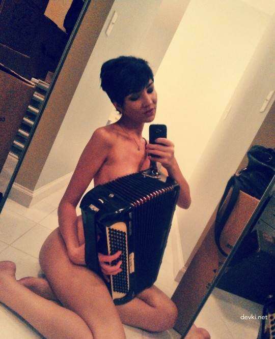 Naked Babes Posed with Musical Instruments - Explicit Porn Photos