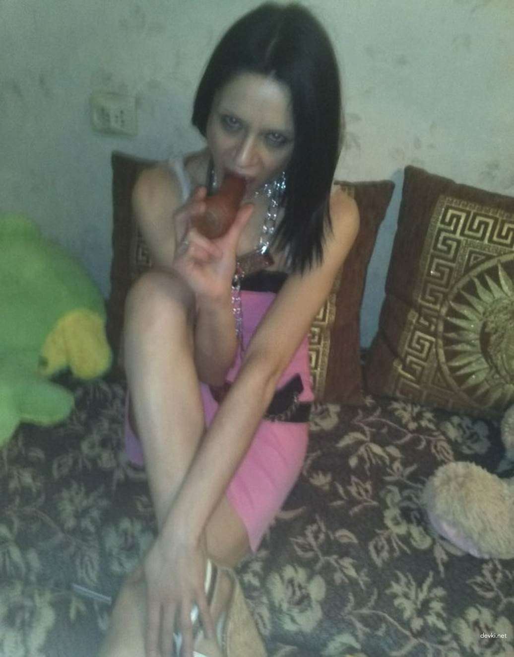 Slim Girl Deepthroats Big Cock