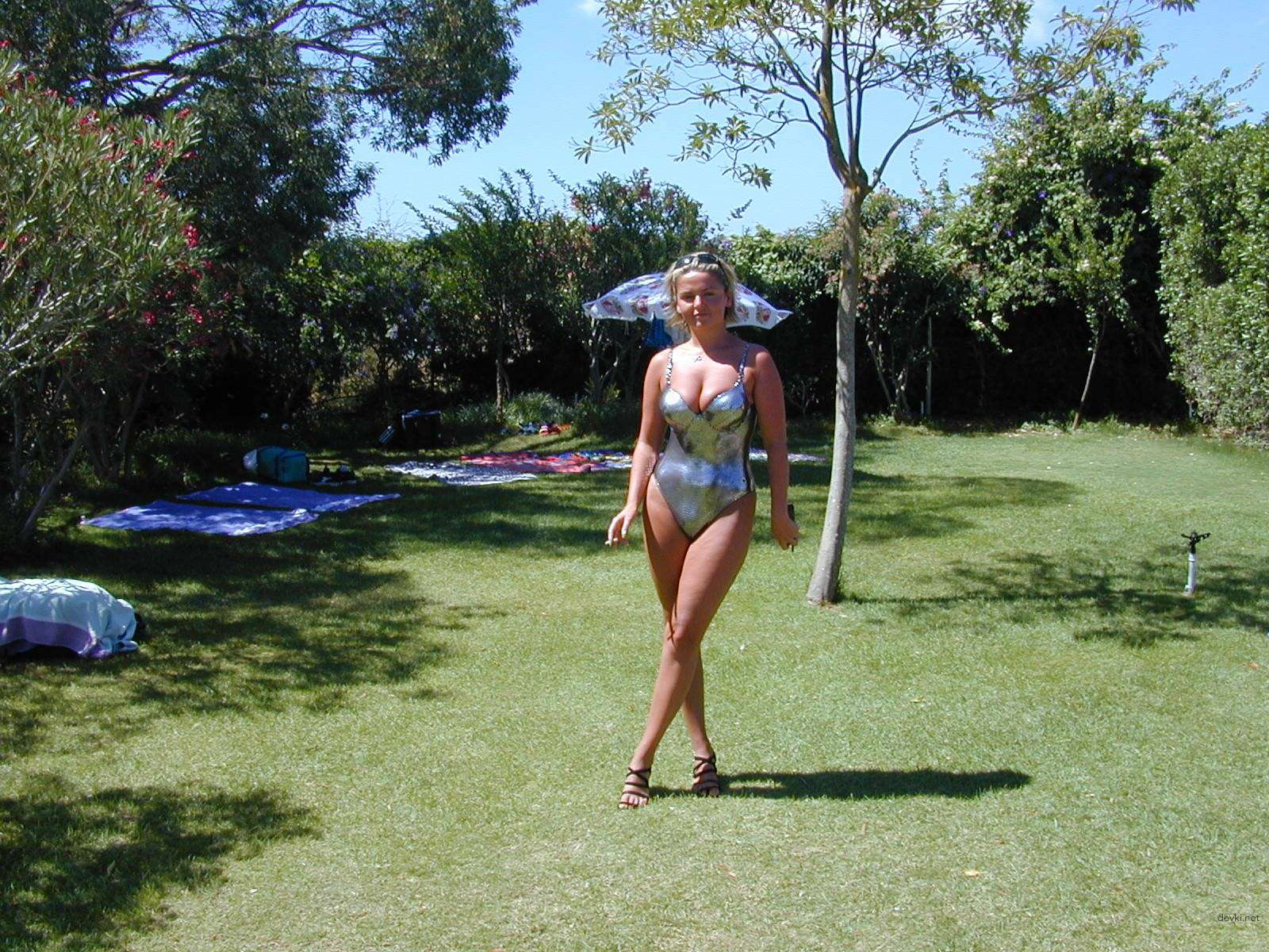Voluptuous Blonde Babe Relaxing - Busty Blonde on Vacation