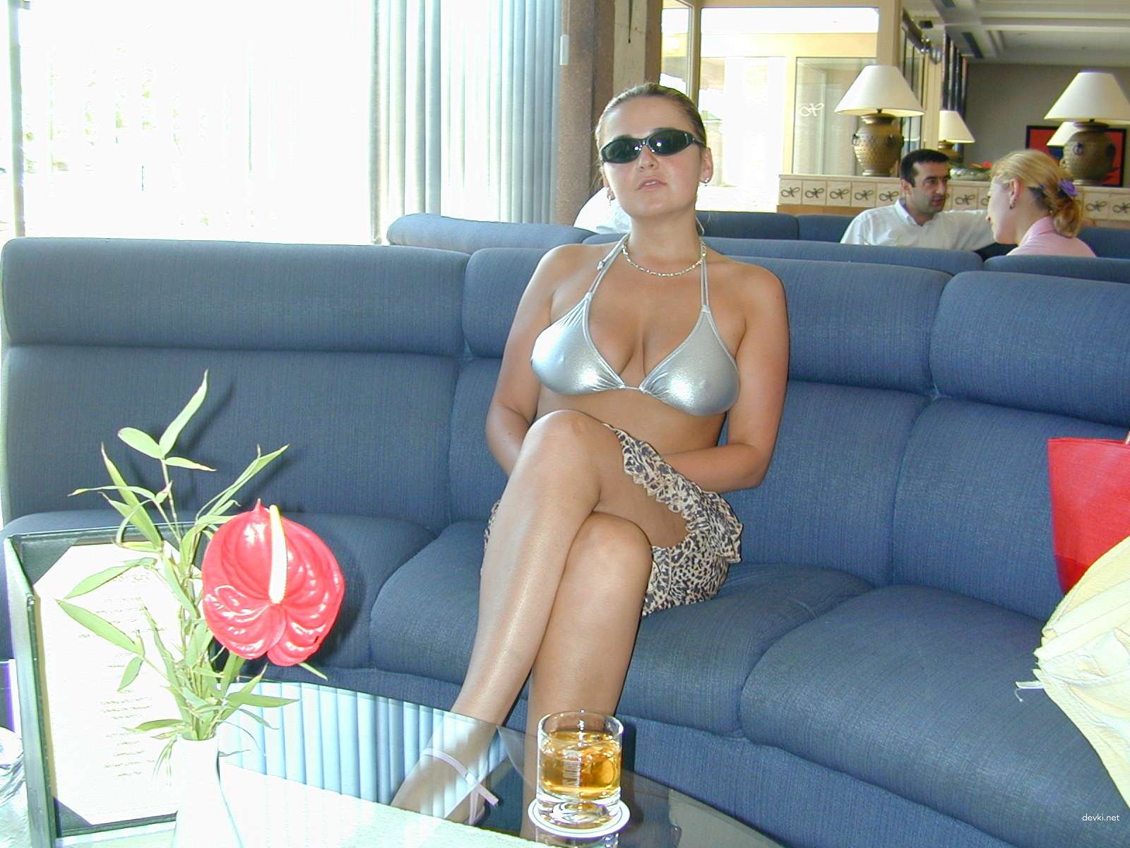 Voluptuous Blonde Babe Relaxing - Busty Blonde on Vacation