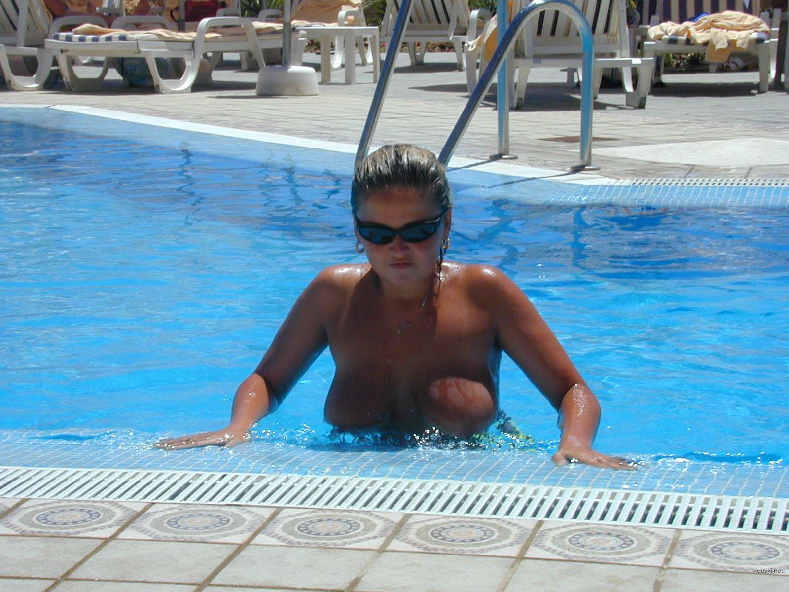 Voluptuous Blonde Babe Relaxing - Busty Blonde on Vacation