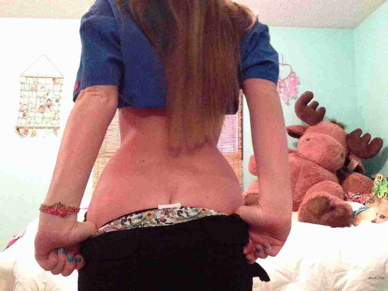 Private photo of a curvy girl's ass - Explicit and Provocative Shot