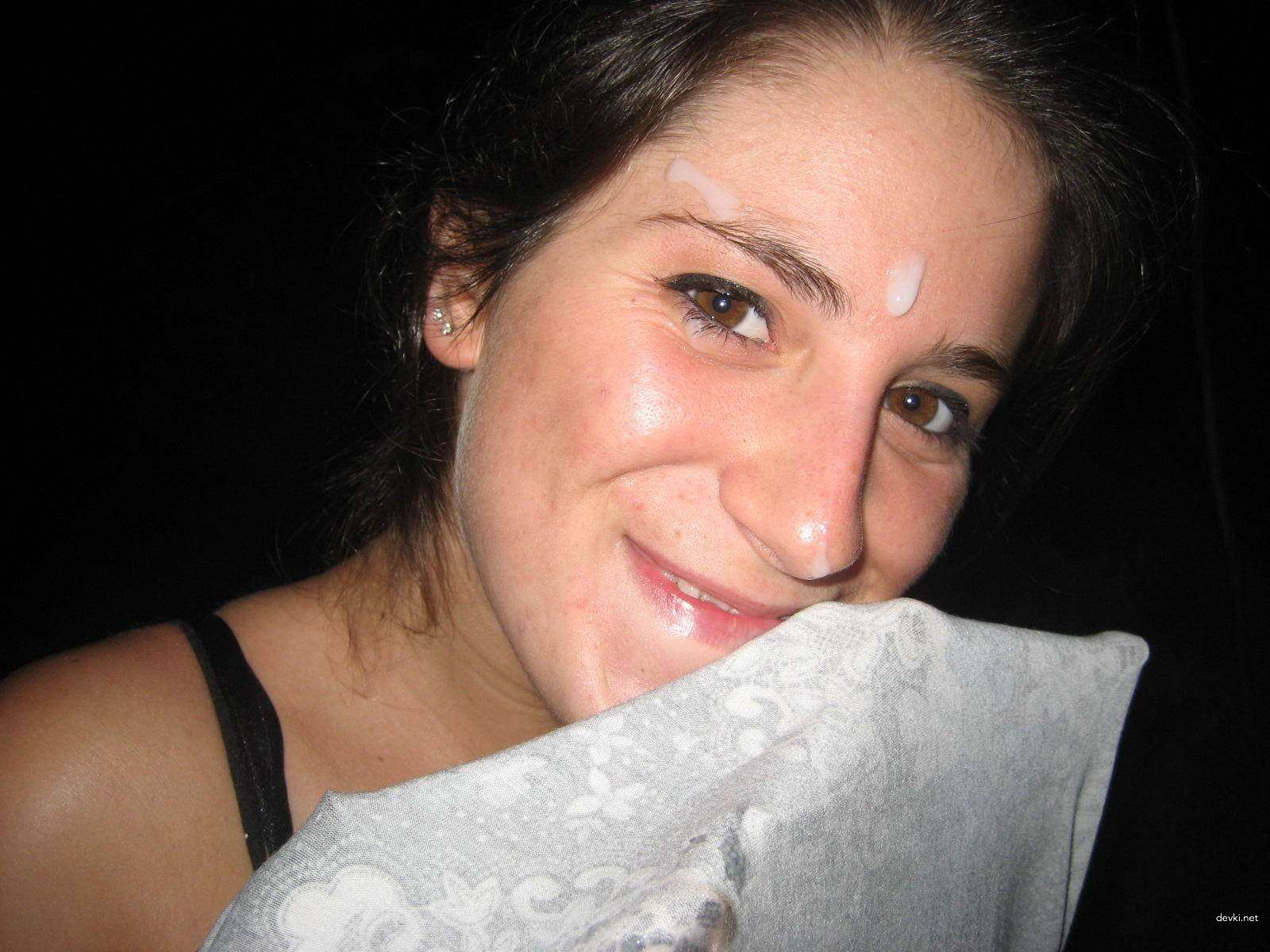 She loves getting cum on her - Hardcore cumshot porn