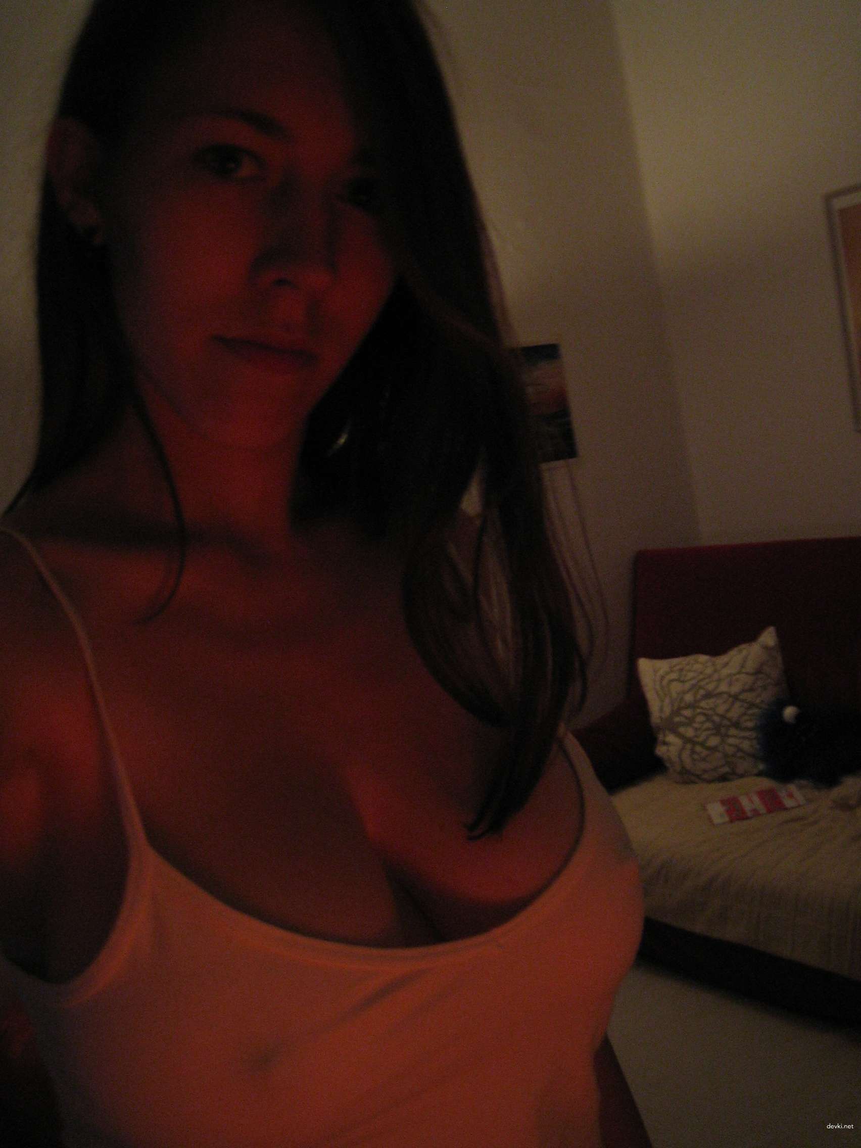 Big Boobs and Pierced Nipples on Busty Girl