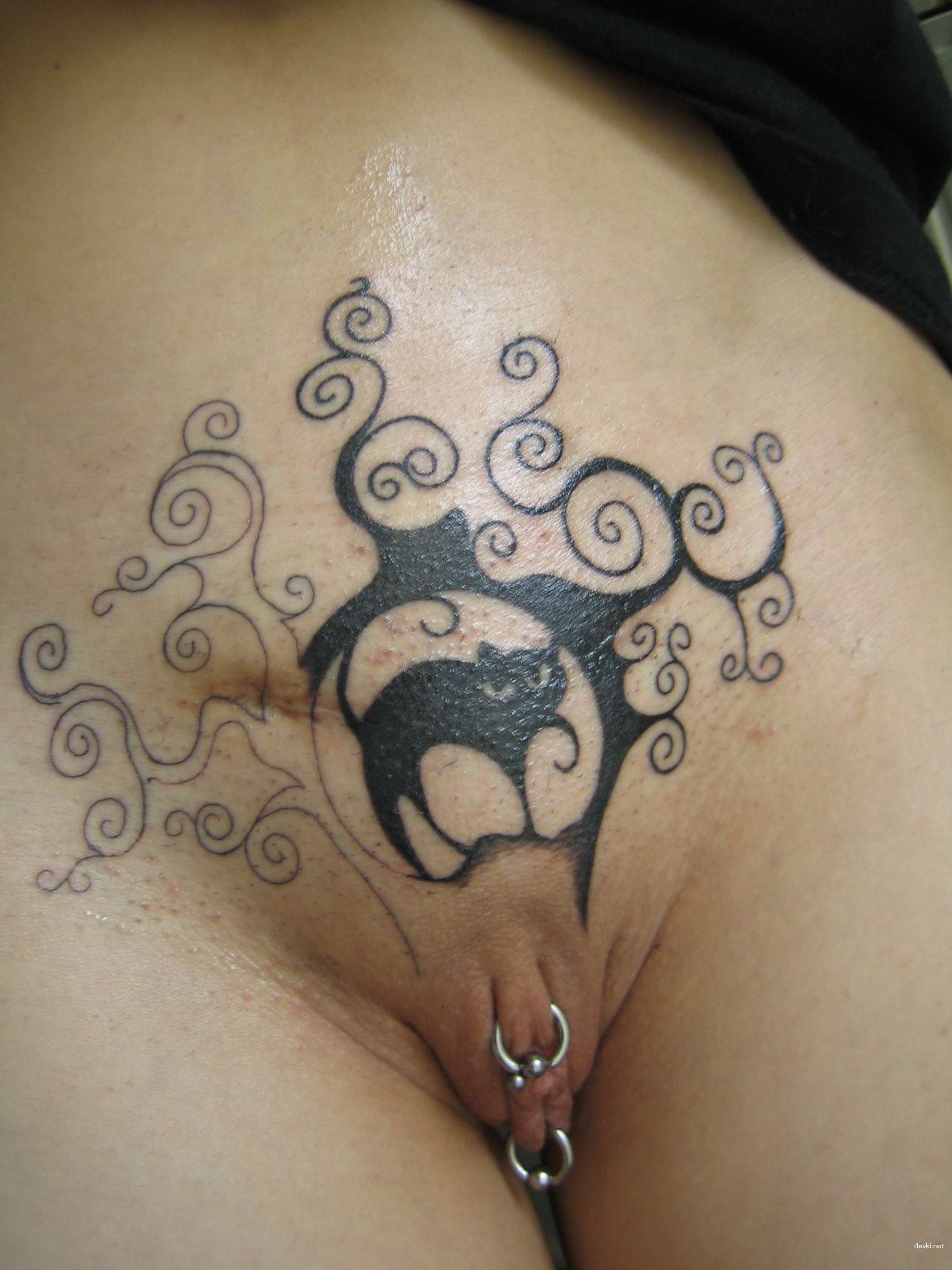 Big Boobs and Pierced Nipples on Busty Girl