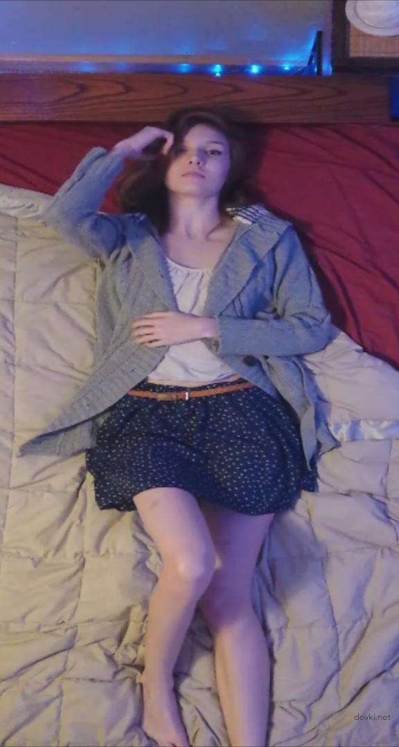 Girl inserts dildo into herself - Explicit solo play with huge phallus