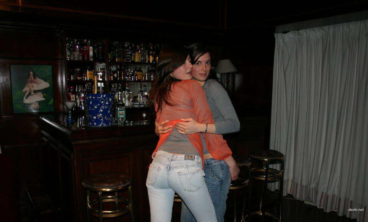 Two Babes Strip Tease at Bar: Hot and Explicit Performance!
