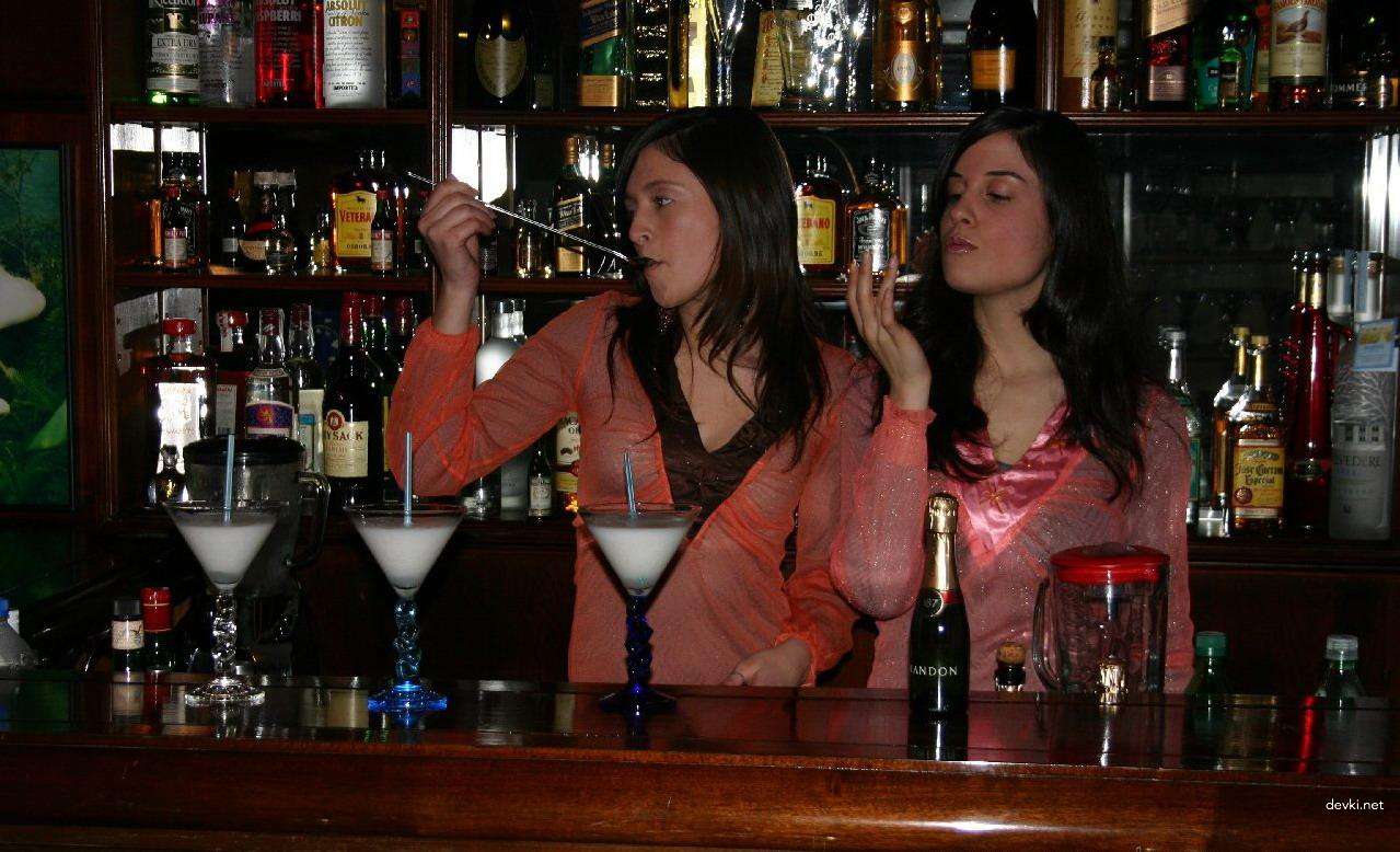 Two Babes Strip Tease at Bar: Hot and Explicit Performance!