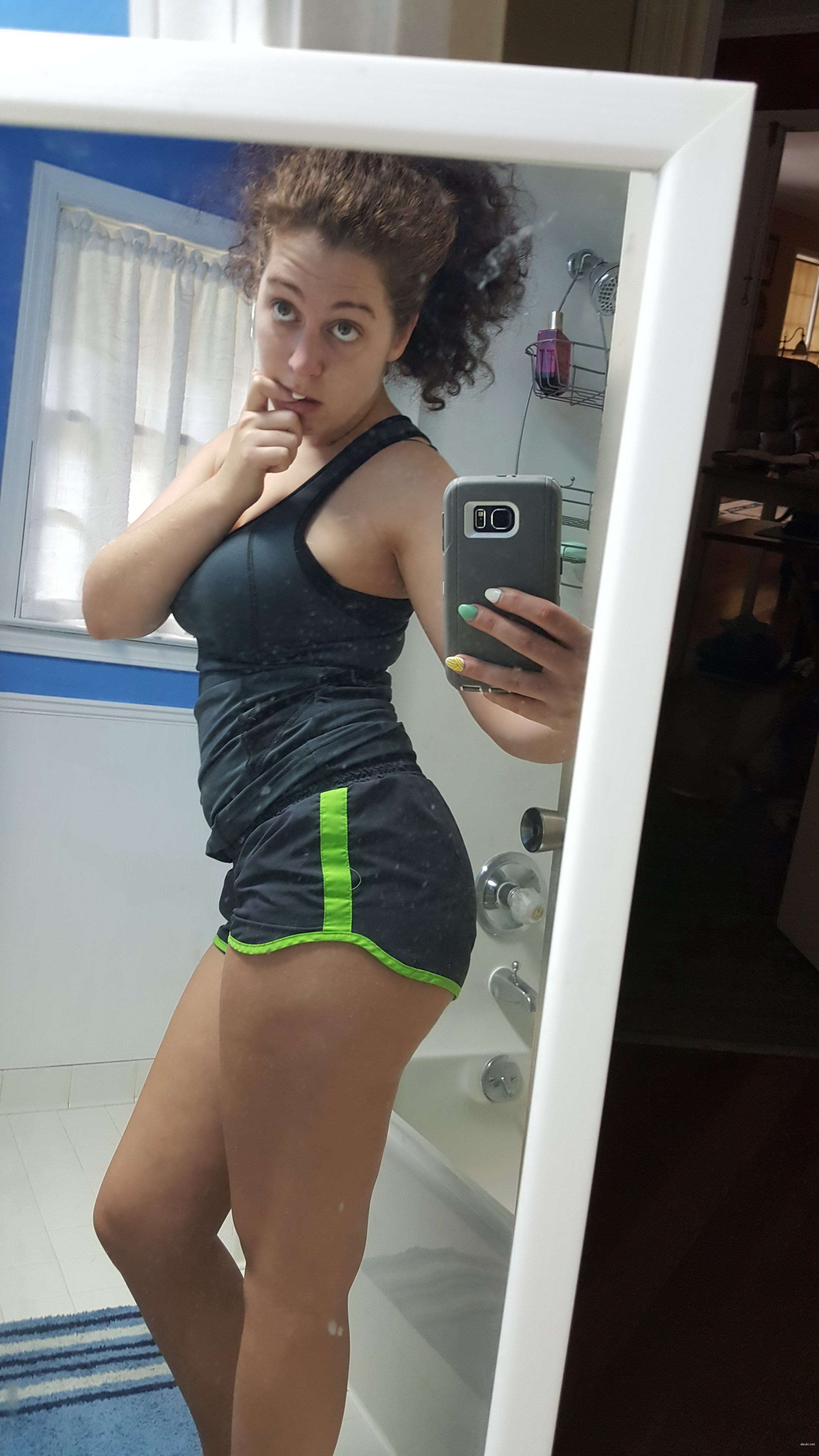 Curly Haired Babe with Big Booty - Explicit Russian Beauty in Lingerie
