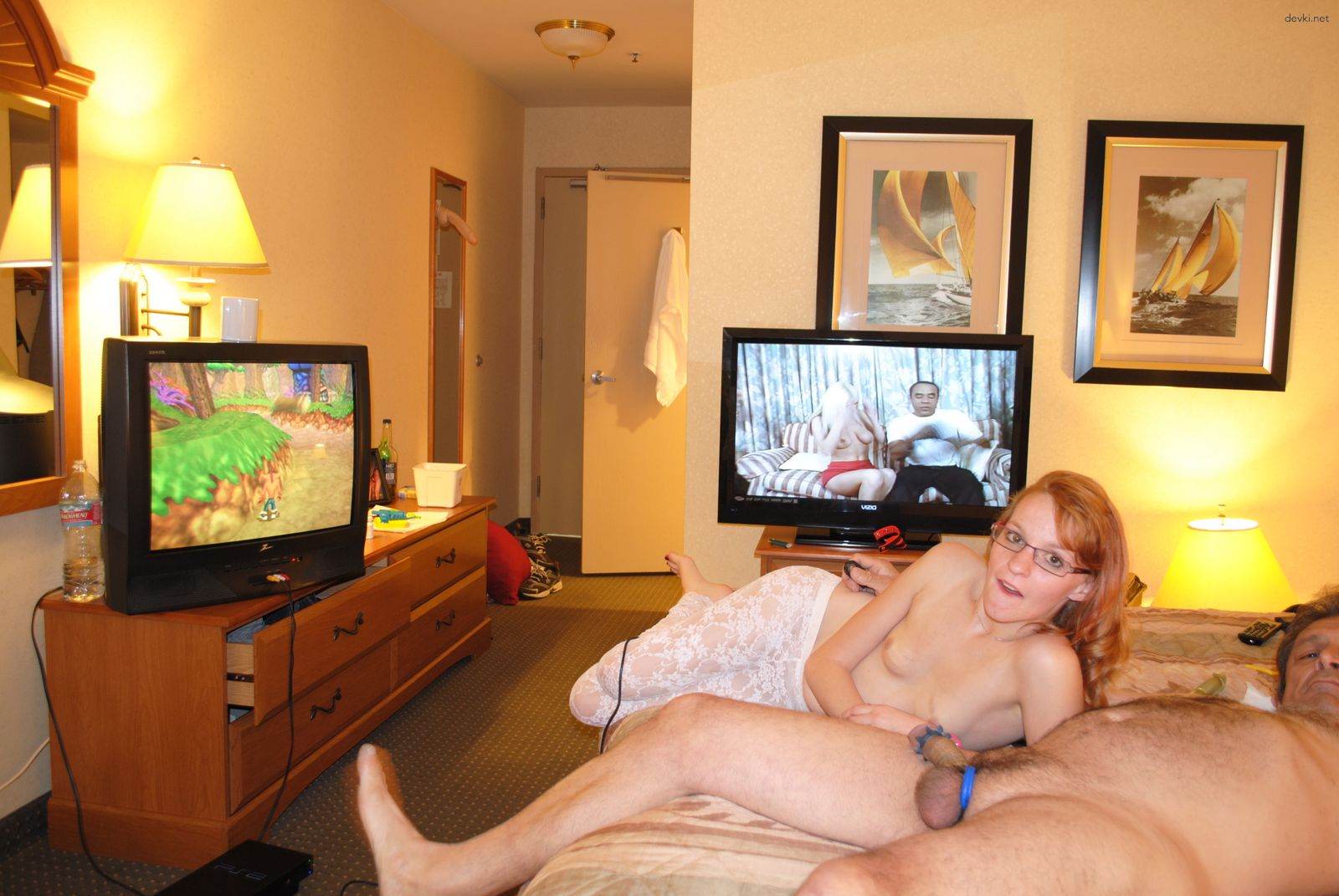 Skinny Redhead Babe Engages in Hardcore Sex