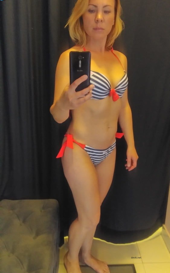 Sexy MILF Takes Selfie in Fitting Room - Explicit Mature Woman Photo