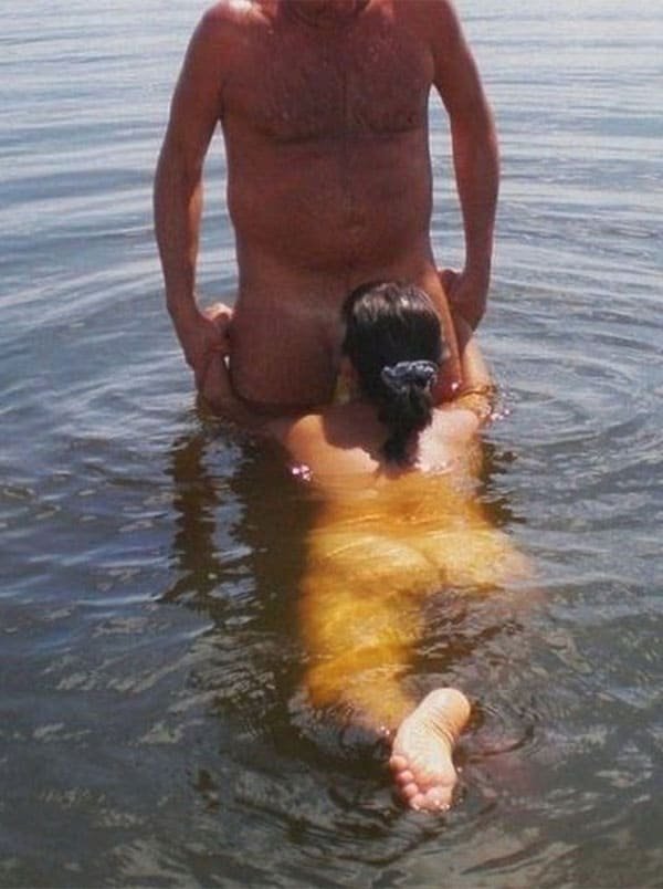 Mature Nudist Couple's Explicit Water Sex Session