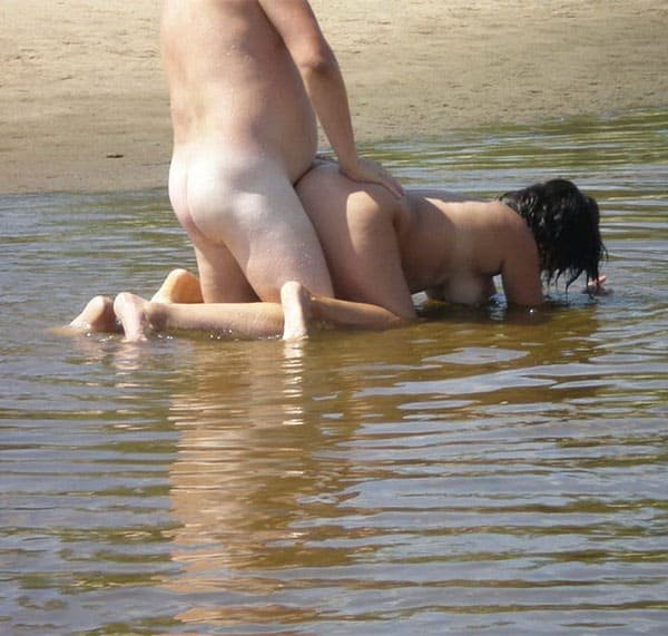 Mature Nudist Couple's Explicit Water Sex Session