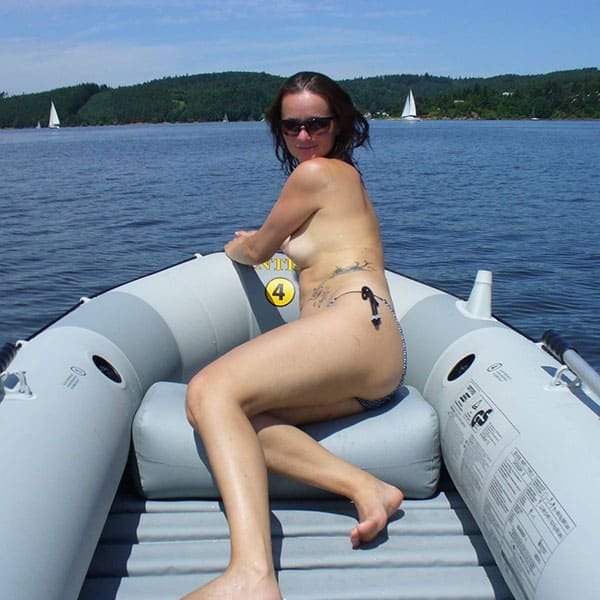 Hotwife on Inflatable Boat: Explicit Outdoor Fun with Busty Wife
