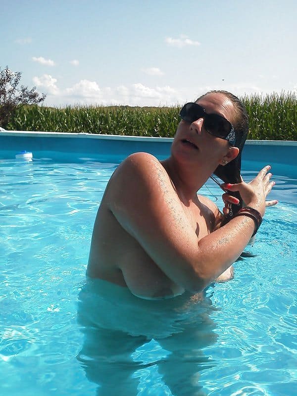 Topless Babes in Pools: Hot Girls Baring All in the Water