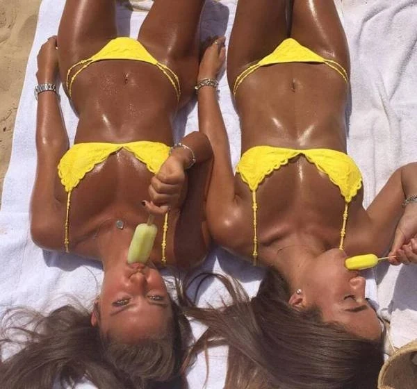 Hot Bikini Babes Cooling Off at the Beach: 34 Explicit Photos