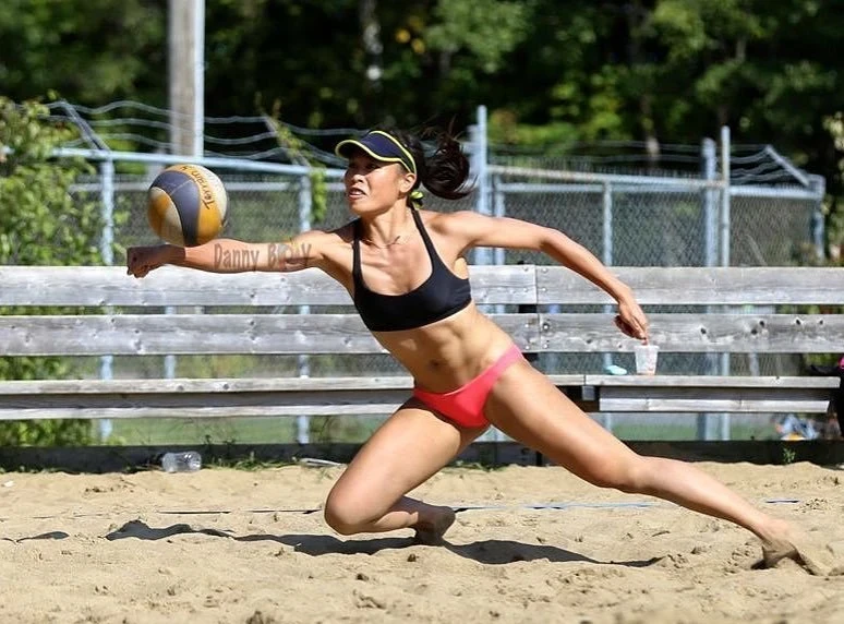 Sexy Beach Babes Playing Volleyball - Hot Women in Bikinis on Sand