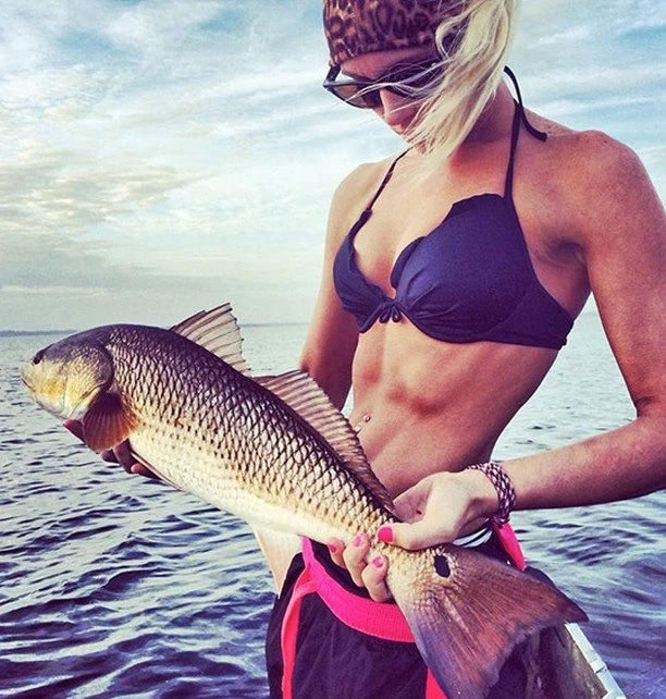 Sexy Babes Fishing: Hot Girls Catching Fish in Bikinis