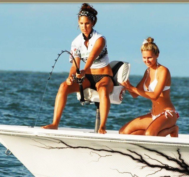 Sexy Babes Fishing: Hot Girls Catching Fish in Bikinis