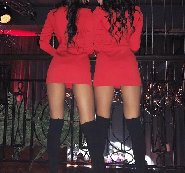 Sexy Twin Sisters: Hot Blonde Babes in Lingerie - Seductive Sibling Photo Shoot