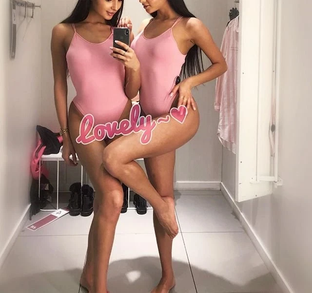 Sexy Twin Sisters: Hot Blonde Babes in Lingerie - Seductive Sibling Photo Shoot