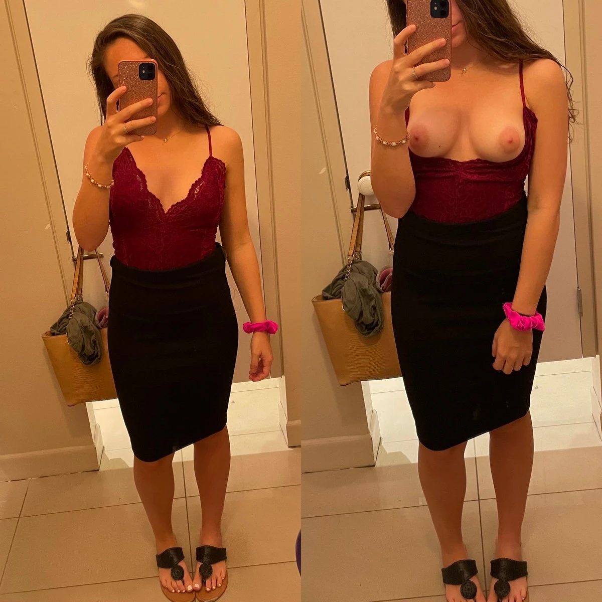 Fully Clothed vs. Fully Nude Girls Close-Up Photos: Explicit Comparison