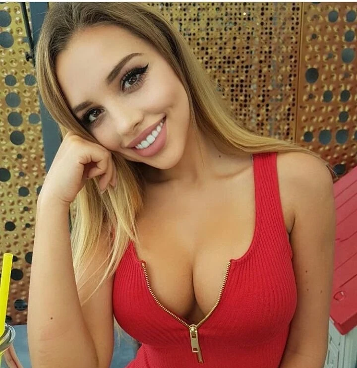 Seductive Cleavage of Busty Women: Explicit Temptation