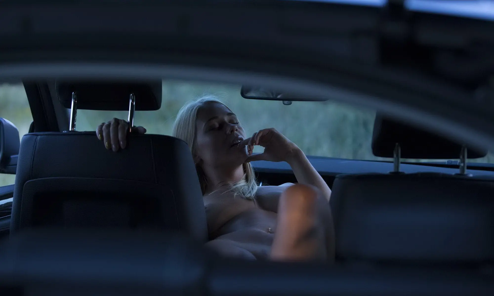 Russian Blonde Poses Naked in Car - Explicit Photoshoot