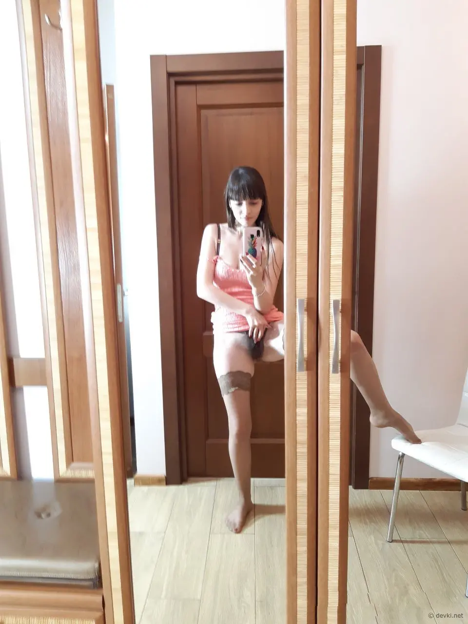 Sensual Brunette Poses in Stunning Stockings - Explicit Seduction!