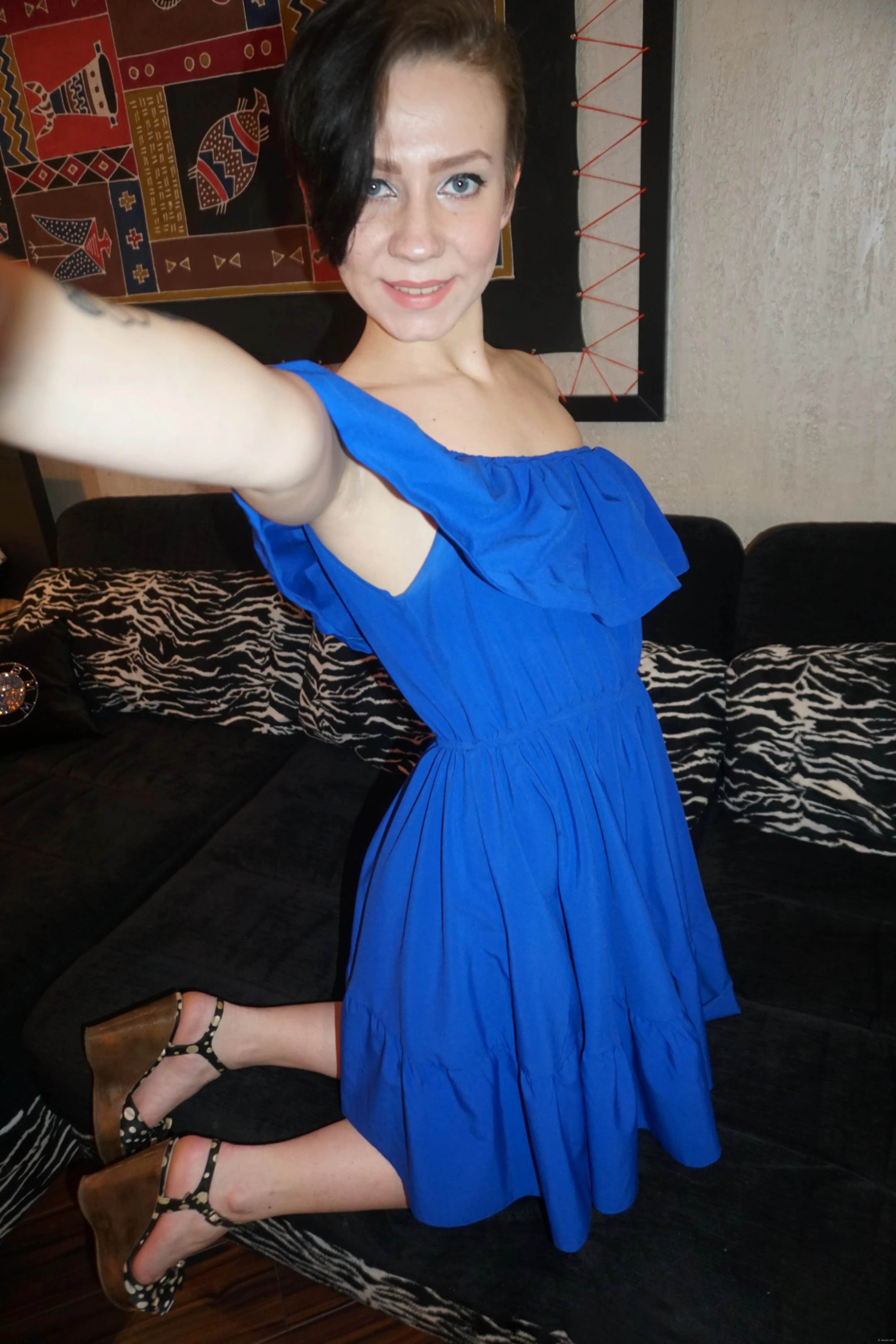 Sexy Tinka Strips Down to Nothing But Socks