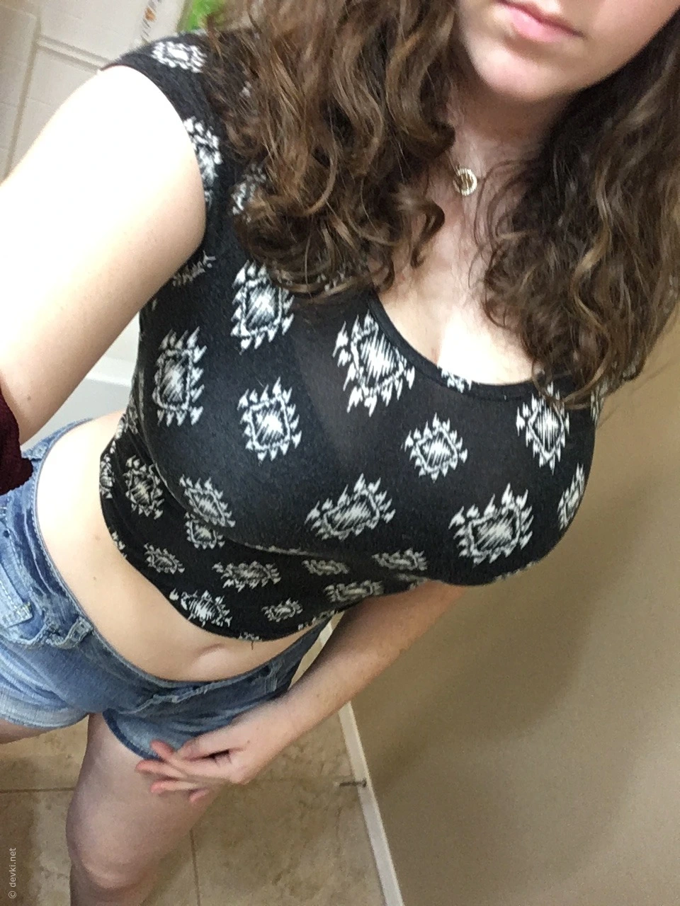 Showing off juicy tits in selfie - explicit busty beauty posing