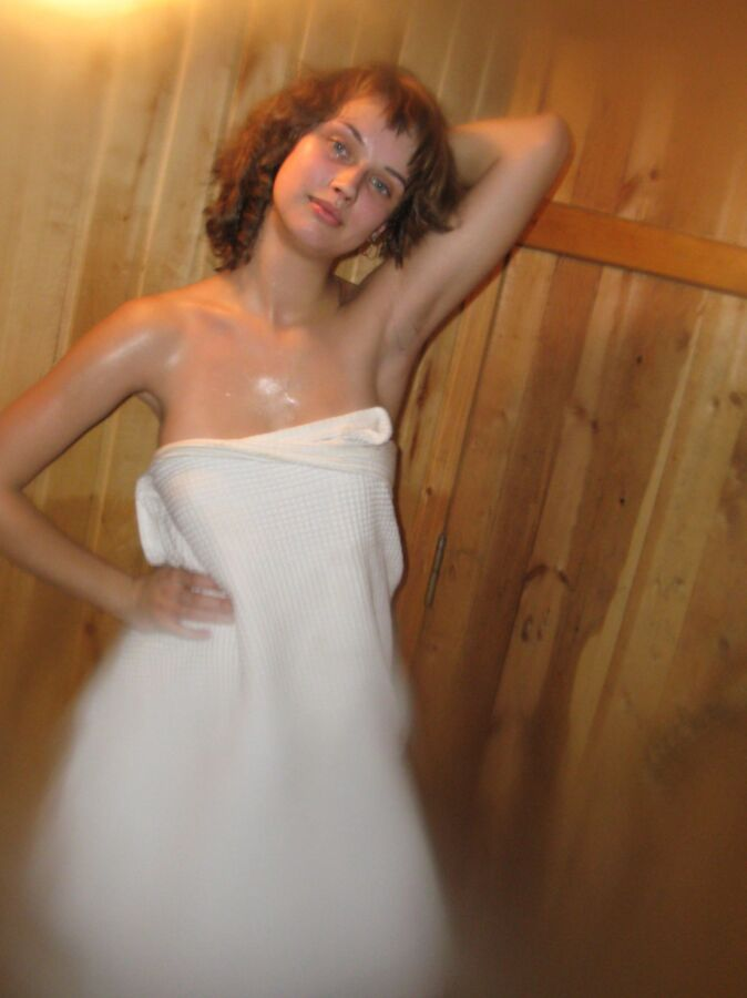 Hot Young Girl in Sauna: Steamy and Sensual Spa Session