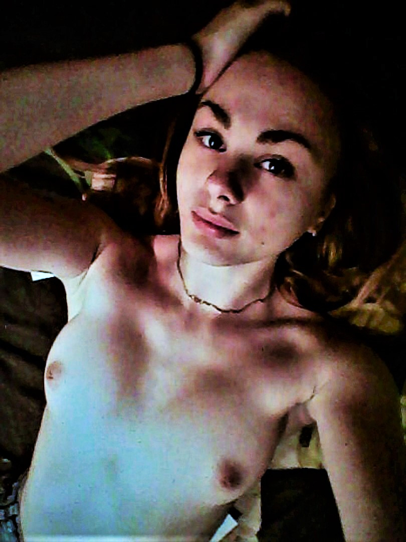 Topless Young Blonde in Intimate Home Photos: Explicit Nude Shots