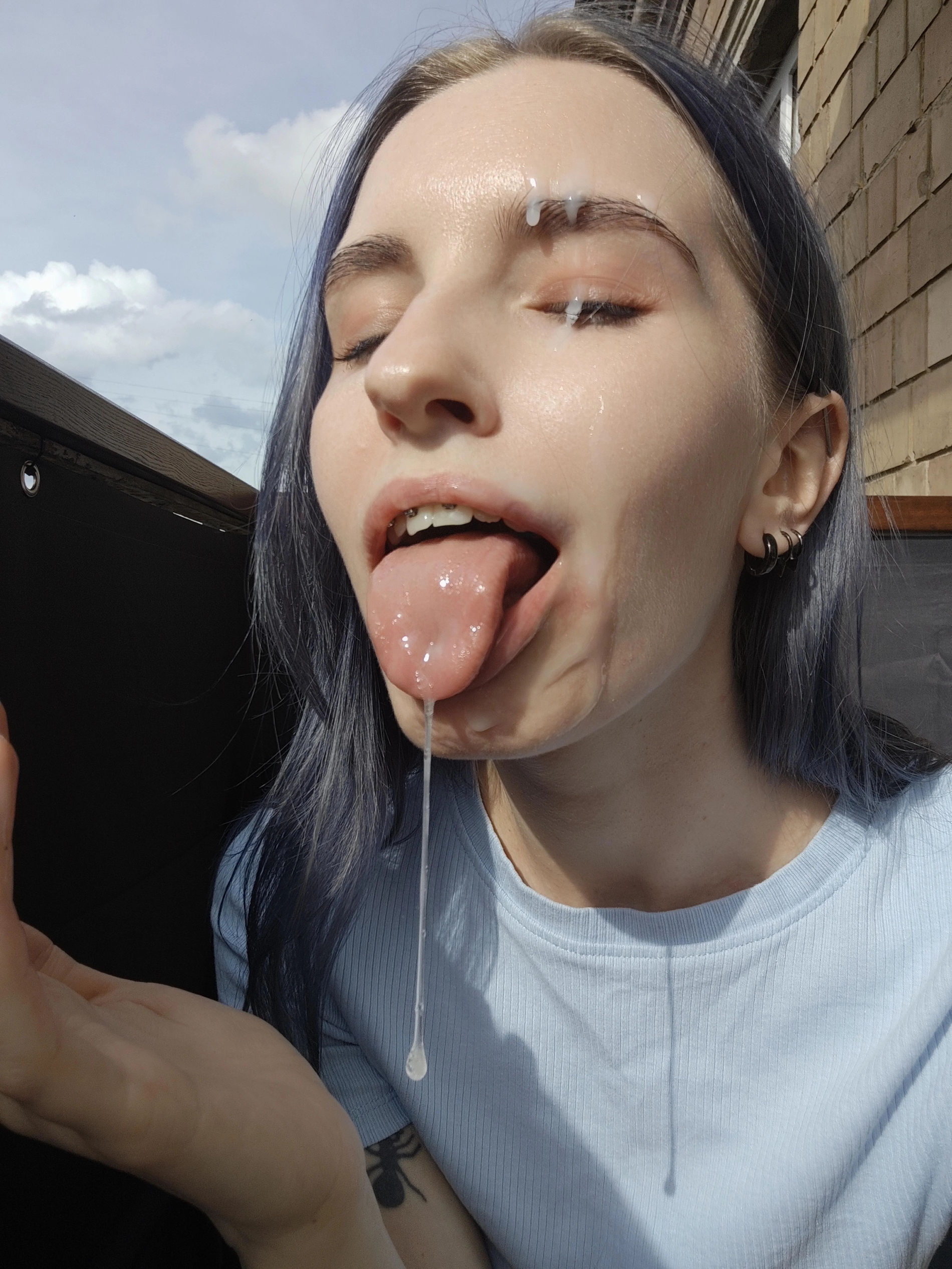 Attractive and Slim Girl Loves Getting Cum on Her in Explicit Content