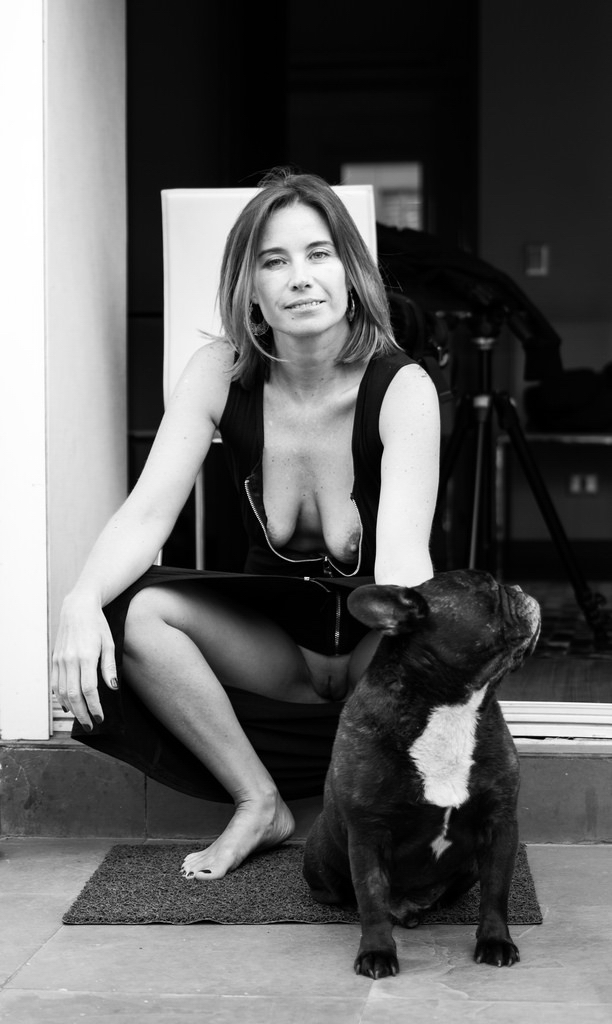 Mature MILF exhibitionist flaunts her pussy