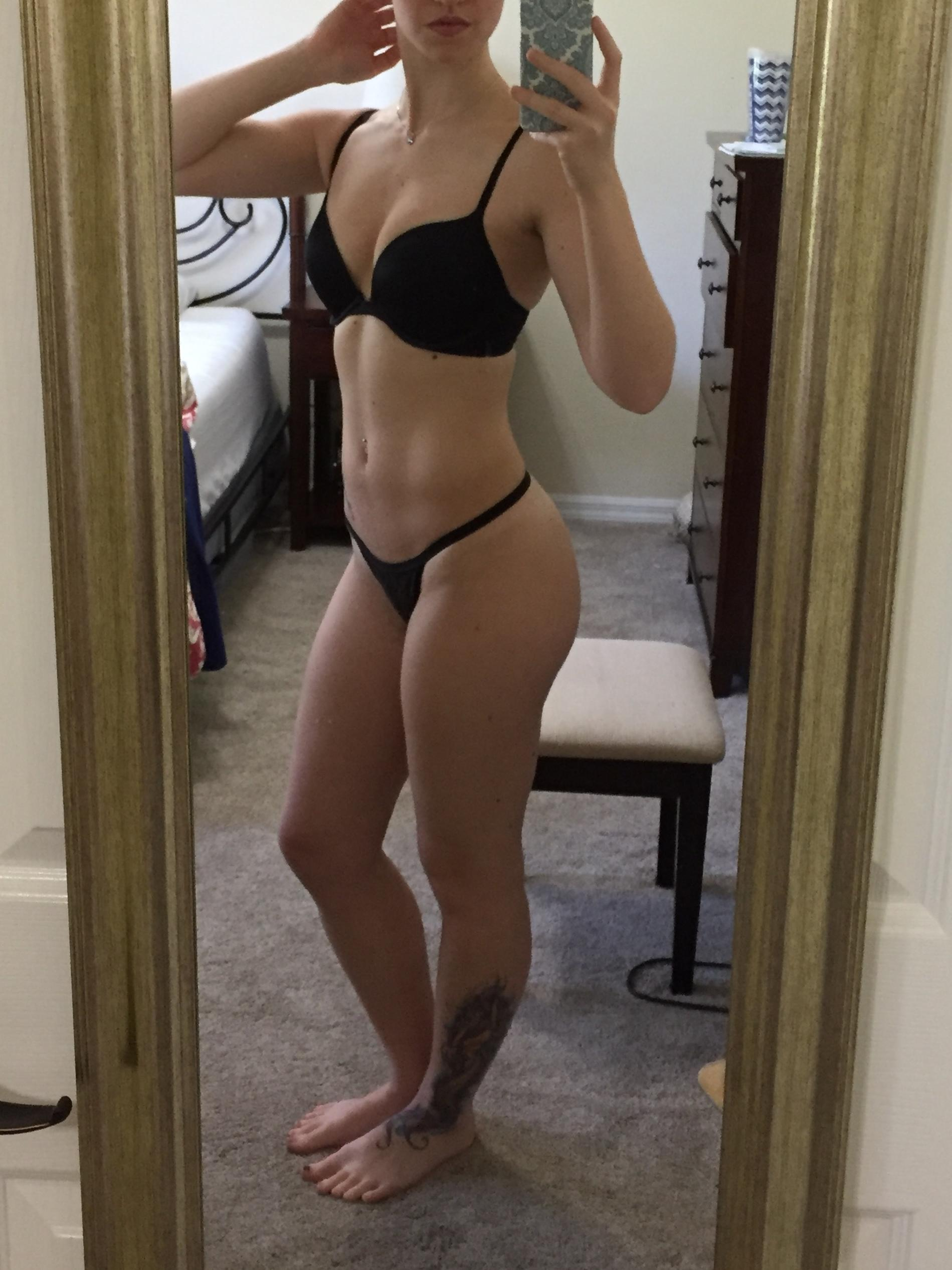 Naked Selfie: Posing Nude in Front of Mirror for Explicit Photoshoot