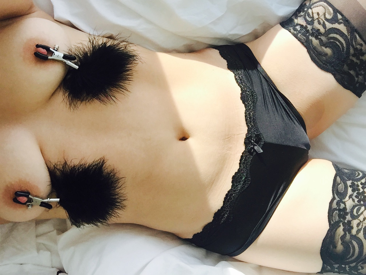 Nude Brunette Woman's Explicit Pussy Sex Photo